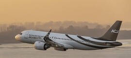 intérieur beige luxueux jet privé A319-CJ